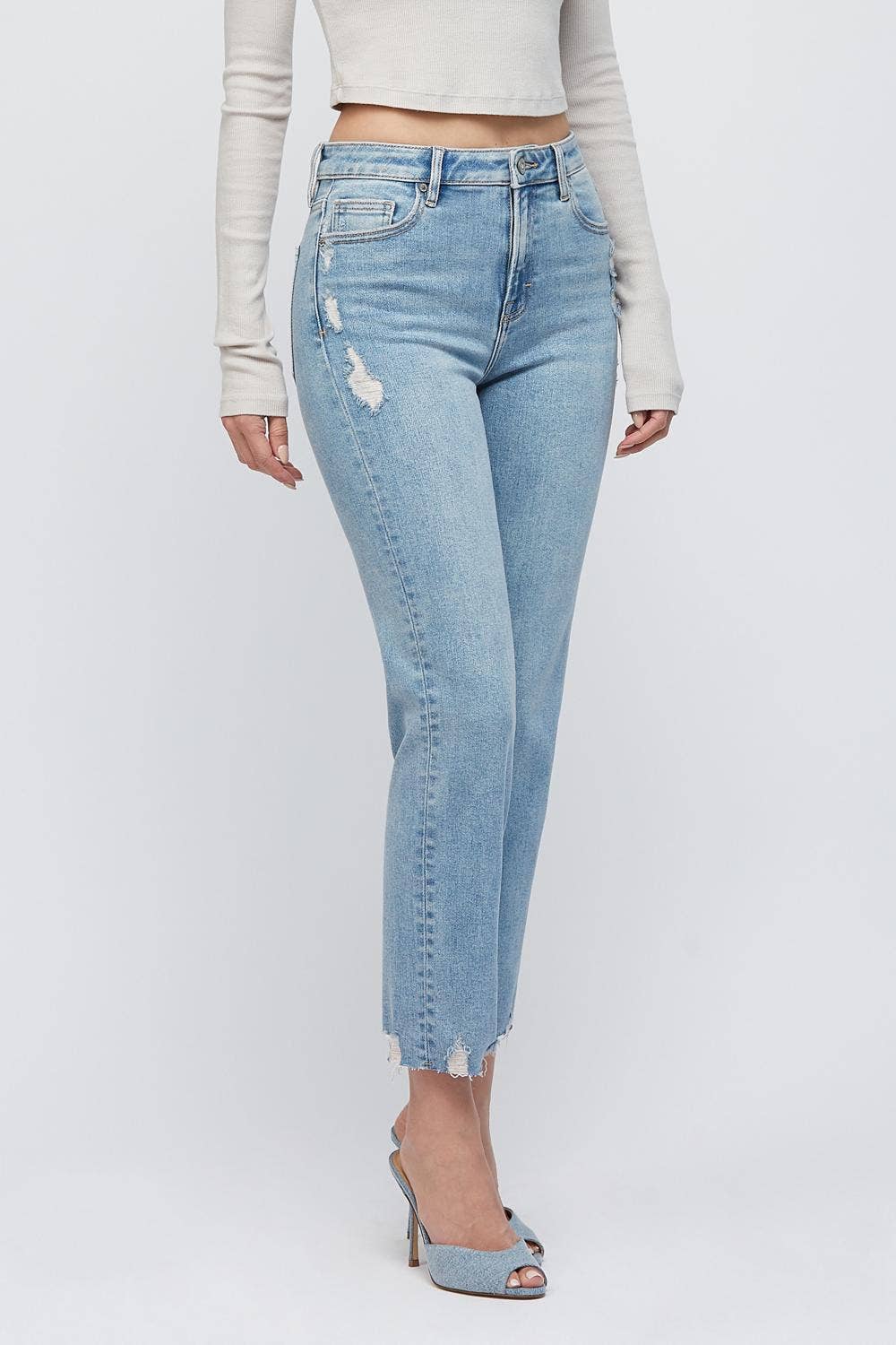 Medium Light Grinded Cropped Straight