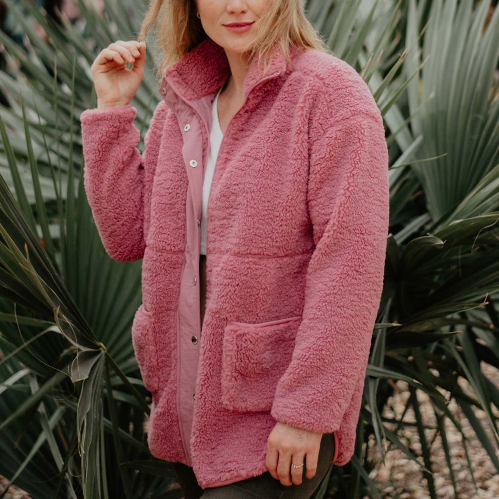 Oversized Sherpa Fleece Jacket