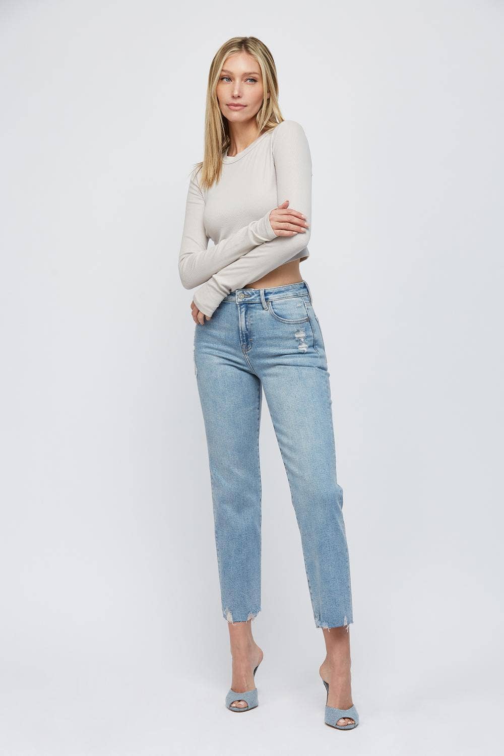 Medium Light Grinded Cropped Straight