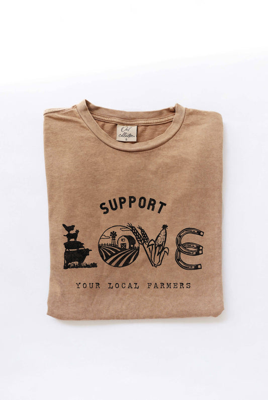 Support Local Farmers Mineral Washed Tee