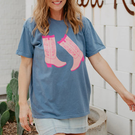 Kicking Boots Western Cowgirl Tee