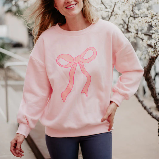 Pink Coquette Bow Sweatshirt